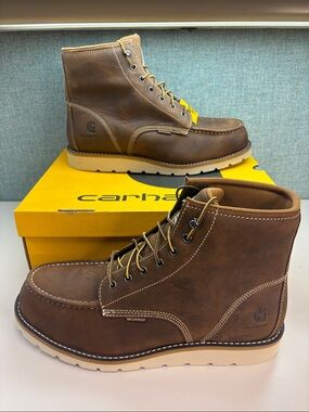 Carhartt Newn’Box Waterproof 6” Steel Toe Brown Work Boot. NvrWrn-Bundle 2 Save!